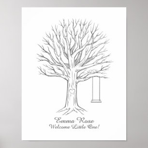 Baby Shower Thumbprint Tree GuestBook