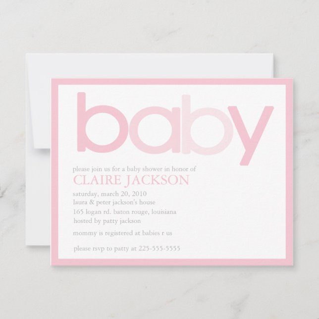 Baby Shower (Today's Best Award) Invitation (Front)