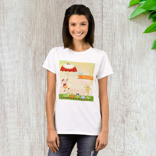 Baby Shower Train with Animals and Umbrella T-Shirt