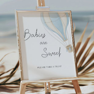 Baby Shower Treat Table Hot Air Balloon Display Poster