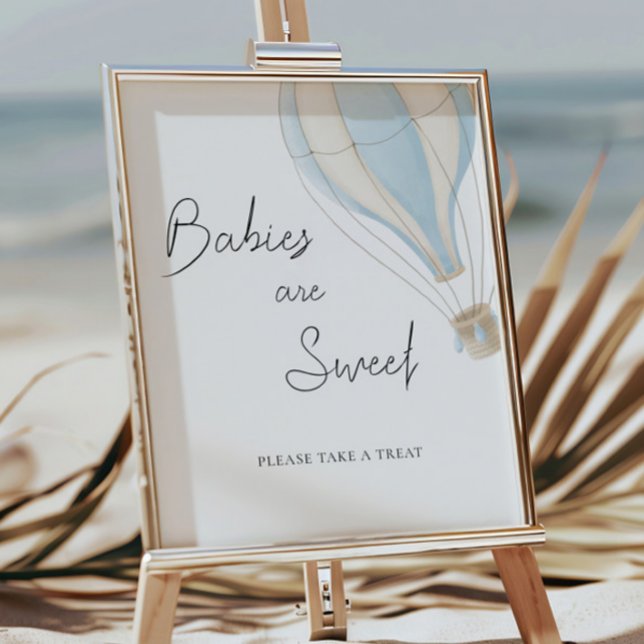 Baby Shower Treat Table Hot Air Balloon Display Poster (Creator Uploaded)