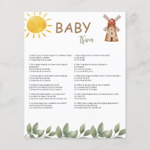 Baby Shower Trivia Game