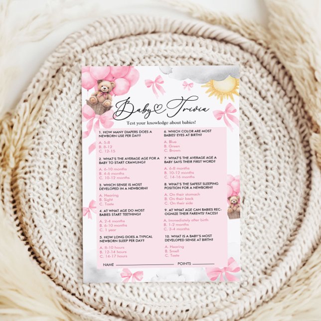 Baby Shower Trivia Game  (Creator Uploaded)