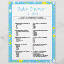 Baby Shower Trivia [Starry Night Blue]