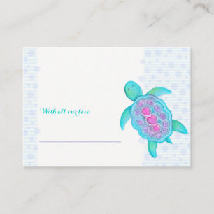 Baby shower turtle display shower cards