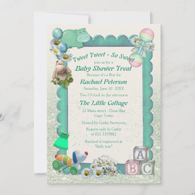Baby Shower Tweets Invitation (Front)