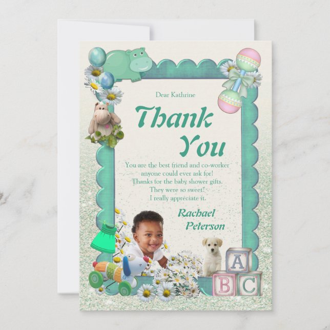 Baby Shower Tweets Thank You (Front)