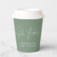 Baby shower twin modern sage green elegant