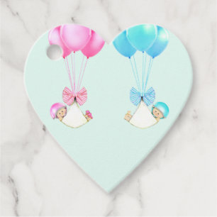 Baby Shower Twins Favour Tags