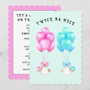 Baby Shower Twins Invitation