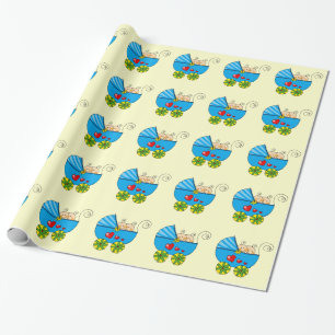 baby shower (twins) wrapping paper