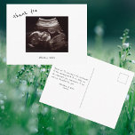 Baby Shower Ultrasound Cute Font Thank You Postcard<br><div class="desc">Ultrasound Photo Thank You Postcard.  Custom Message on the back.   Cute Font.</div>