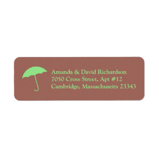 Baby Shower Umbrella Return Address Labels