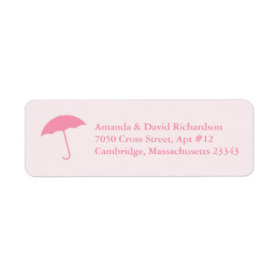 Baby Shower Umbrella Return Address Labels