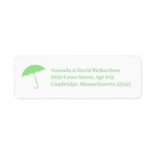 Baby Shower Umbrella Return Address Labels
