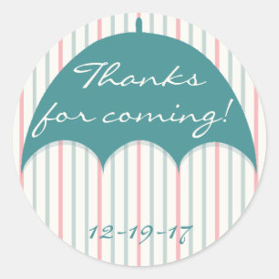 Baby Shower "Umbrella" Stickers 1 1/2" or 3"