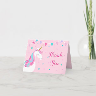 Baby Shower Unicorn Pink Thank You