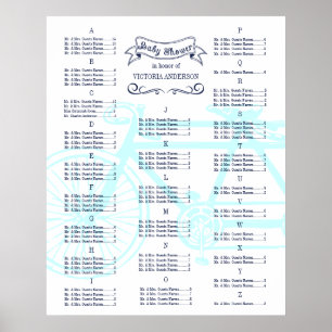 Baby Shower Vintage Bicycle Guest Seating Chart