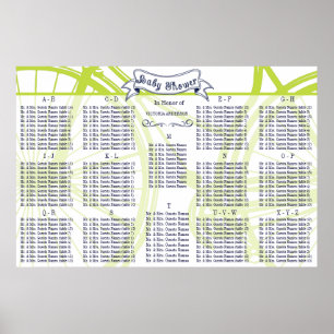Baby Shower Vintage Bicycle Guest Seating Chart