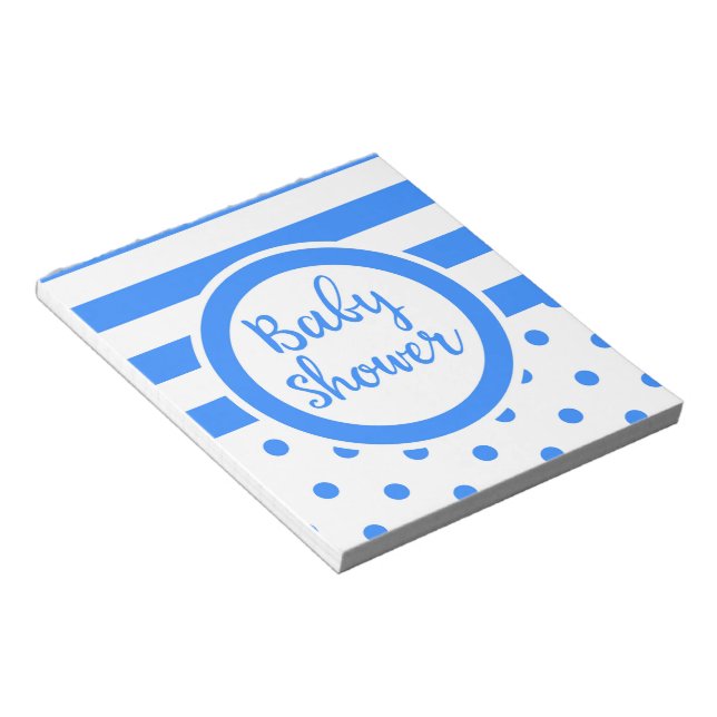 Baby Shower vintage blue Notepad (Angled)