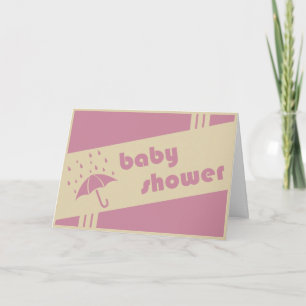 baby shower : vintage umbrella invitation