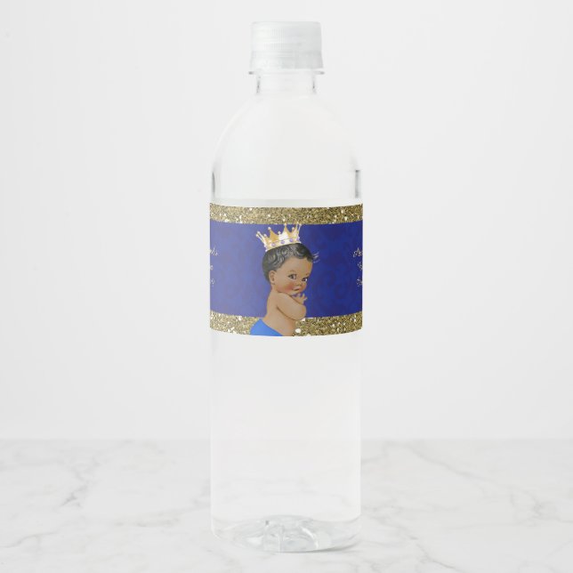 Baby Shower Water Bottle Labels, Royal Baby Shower Label (Front)