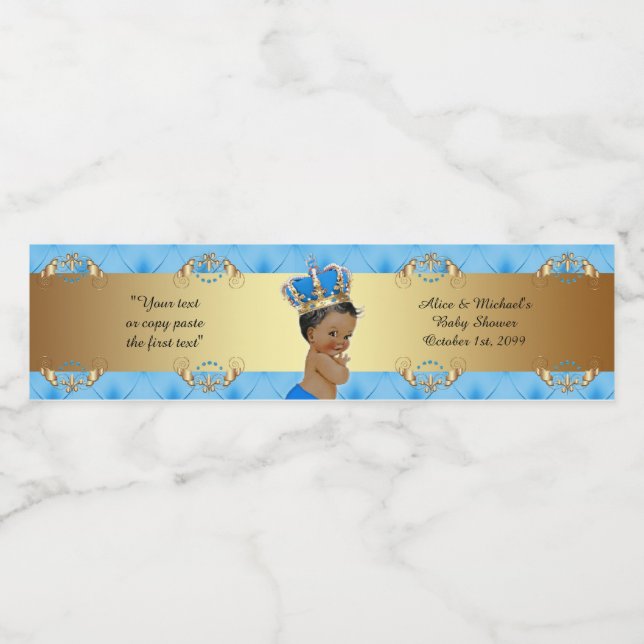 Baby Shower Water Bottle Labels, Royal Baby Shower Water Bottle Label (Single Label)