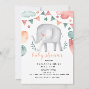 Baby Shower Watercolor Animal Save The Date