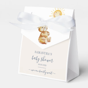 Baby Shower Watercolor Bear Sunshine Favour Box