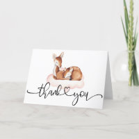 Baby Shower Watercolor Deer Pink Cloud