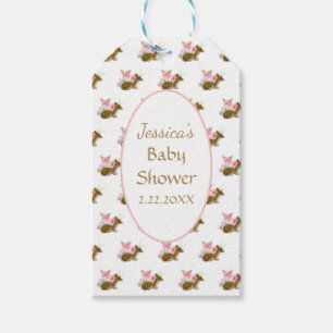 Baby Shower Watercolor Floral Boho Favour Tag
