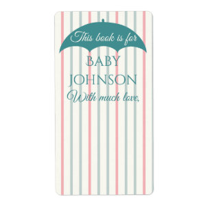Baby Shower "Watermelon" Bookplate Sheet of 8