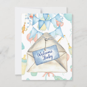 Baby Shower Welcome baby for Fishing Lovers Postcard