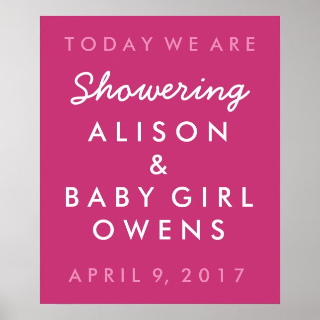 Baby Shower Welcome Poster (Front)