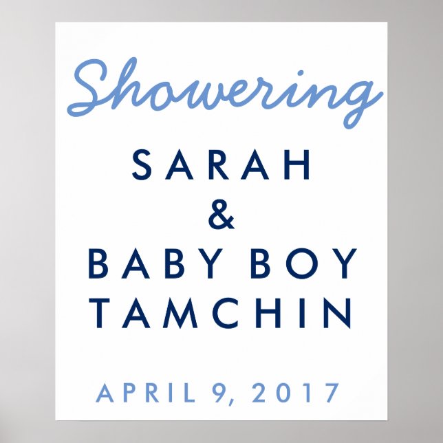 Baby Shower Welcome Poster (Front)