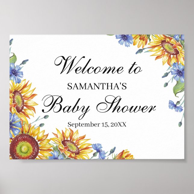 Baby Shower Welcome Poster Sign (Front)