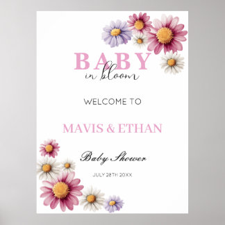 Baby Shower Welcome Sign Poster Template