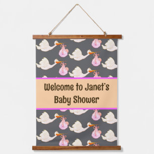 Baby shower welcome tapestry