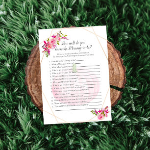 Baby Shower Who Knows Mummy Best Pumpkin Invitation