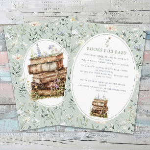 Baby Shower Wildflower, Bring a book for baby Enclosure Card