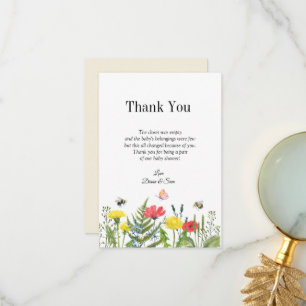 Baby Shower wildflower Thank You Card