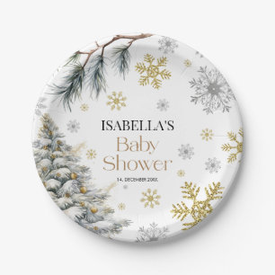 Baby Shower Winter Paper Plate