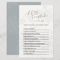 Baby shower winter snowflake quiz gender neutral