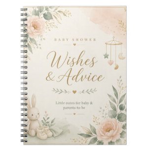 Baby Shower Wishes & Advice Notebook Keepsake fo