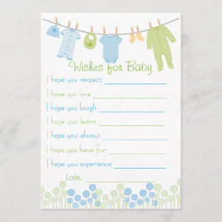 Baby Shower Wishes For Baby Game Invitation