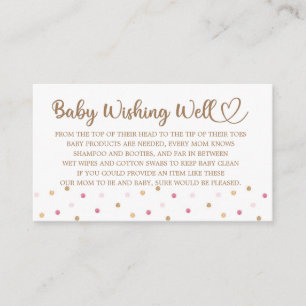 Baby Shower, Wishing Well Enclosure Card