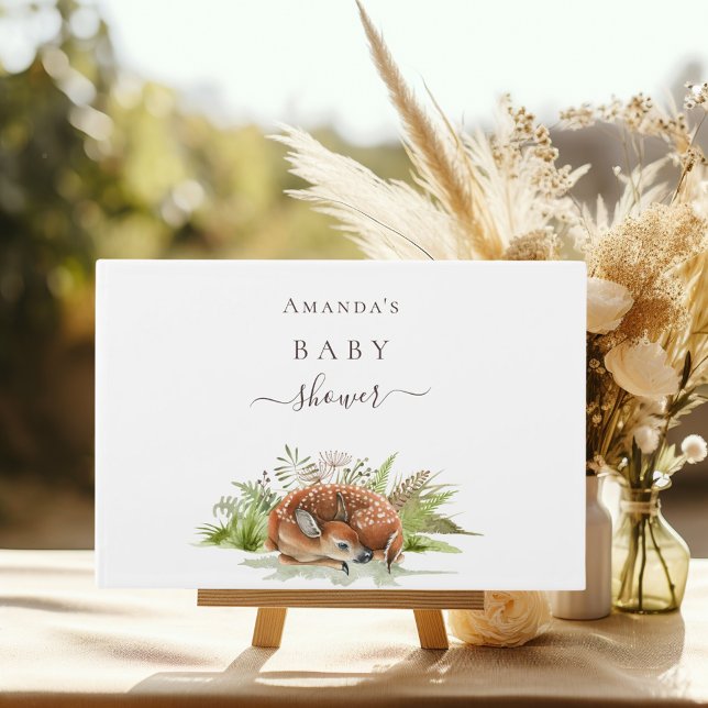 Baby shower woodland animal deer name guest book (Creator Uploaded)