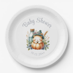 Baby Shower Woodland Animal Paper Plate