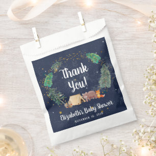 Baby Shower Woodland Animals Thank You Favour Bags
