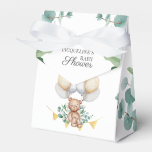 Baby Shower Woodland Bear Balloons Bearly Wait Favour Box